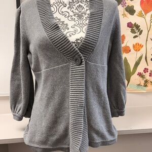 JM Collection Charcoal Cardigan‎ Sweater
